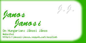 janos janosi business card